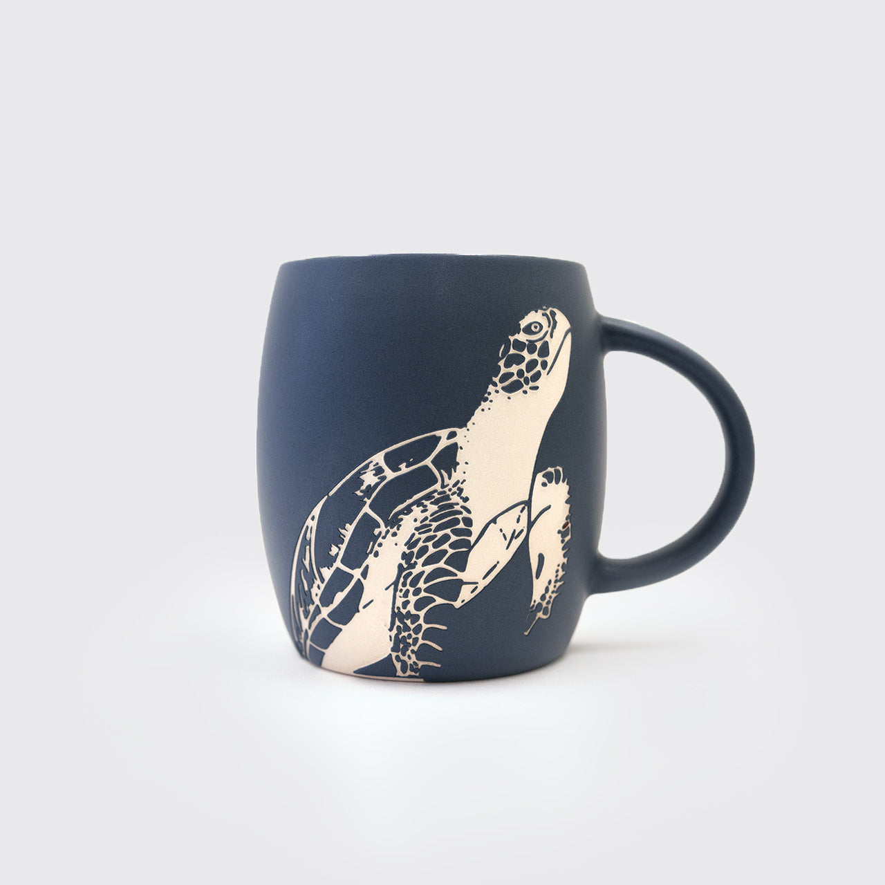 Turtle Blue Sand Blasted Mug