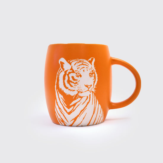 Tiger Orange Sand Blasted Mug